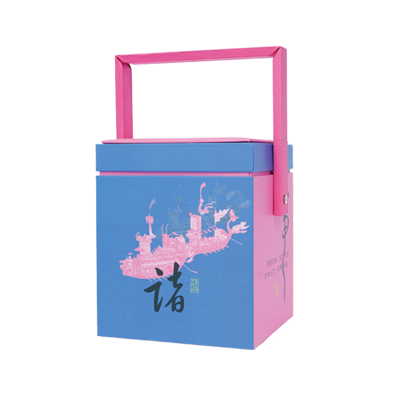 Wooden Handle Mooncake Box