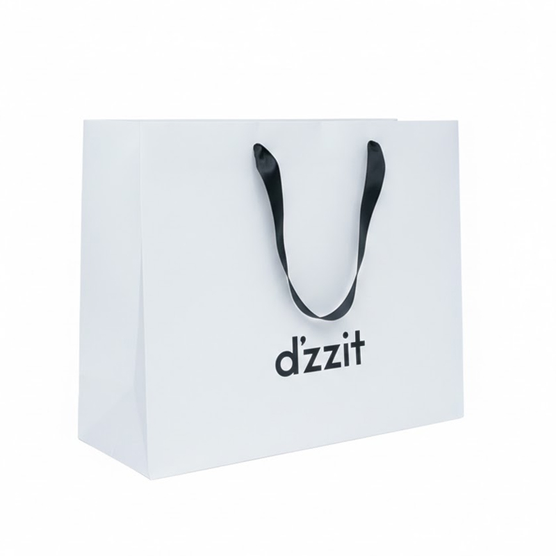 d'zzit White Apparel Paper Bag