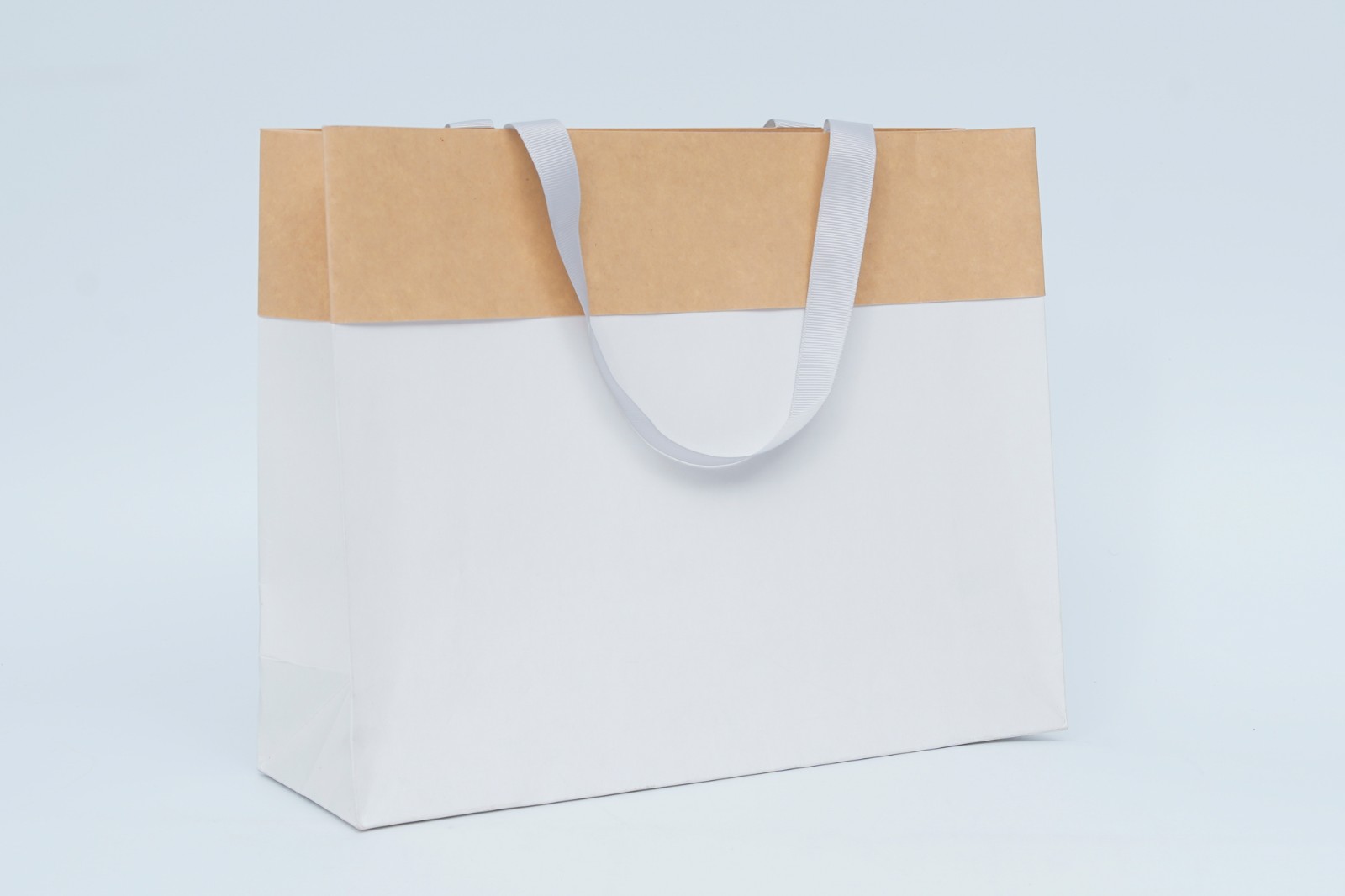 Minimalist Two-Tone Kraft Paper Bag