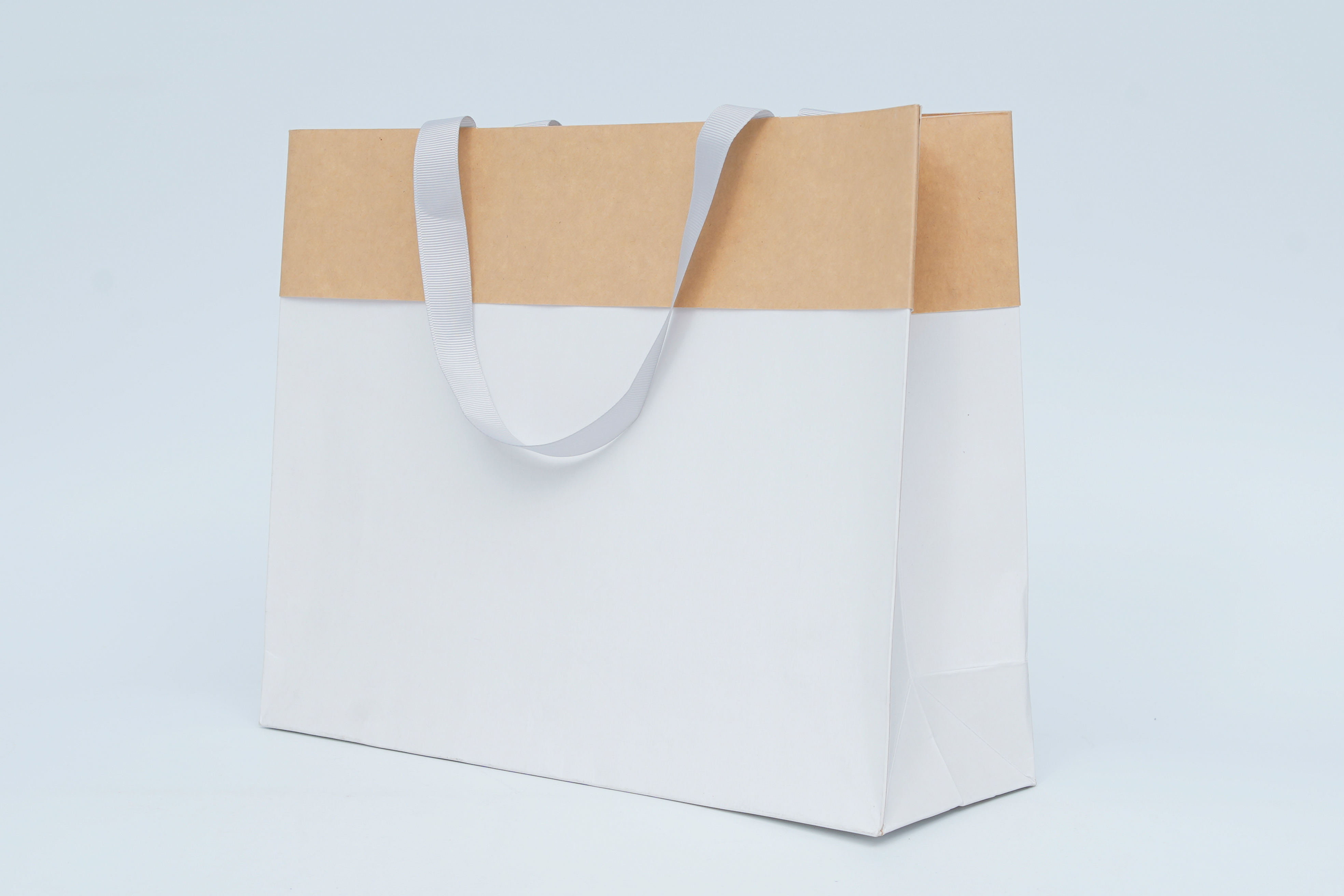 Minimalist Two-Tone Kraft Paper Bag