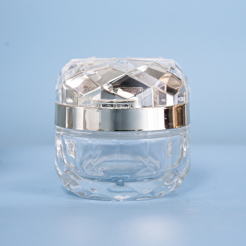 Diamond Cut Cream Jar