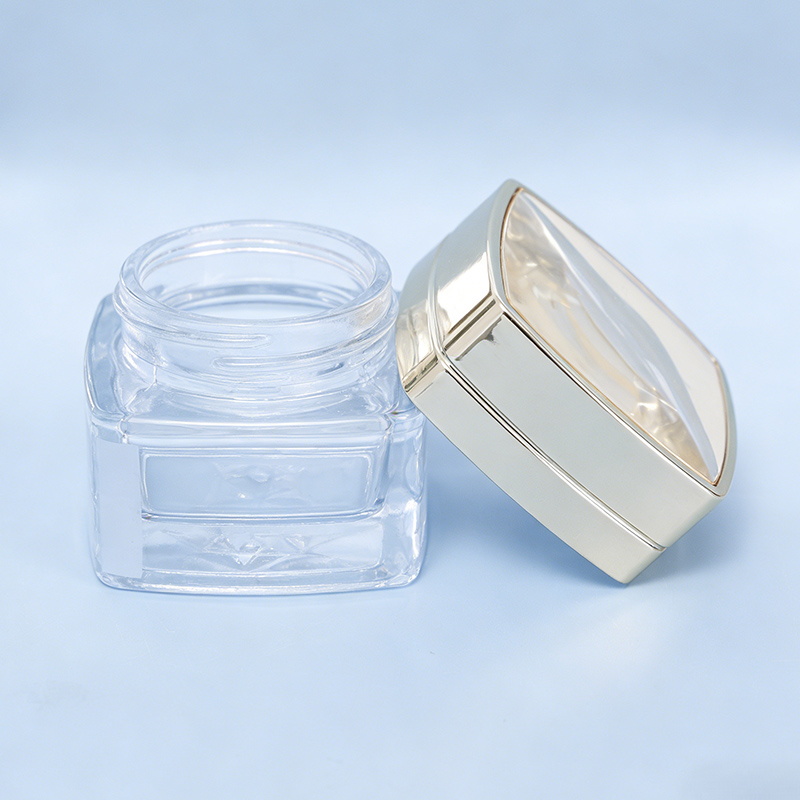 Golden Wave Square Skincare Jar