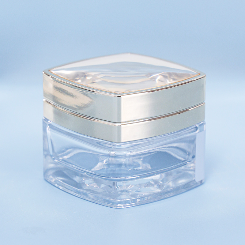 Golden Wave Square Skincare Jar