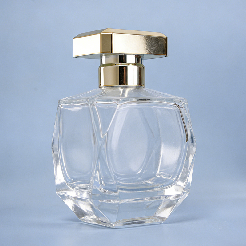 Prism Clear Glass Perfume Bottle