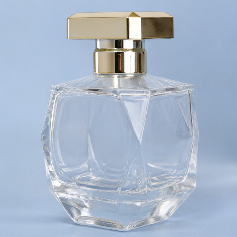 Prism Clear Glass Perfume Bottle