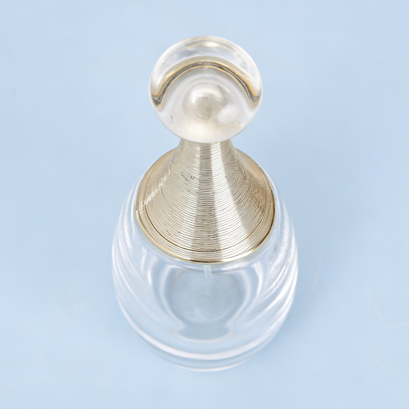 Metal Ring Teardrop Glass Bottle