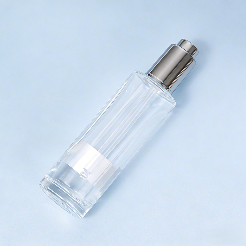 Silver Cap Glass Dropper Serum Bottle