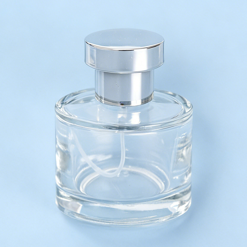 Transparent Cylindrical Perfume Spray Bottle