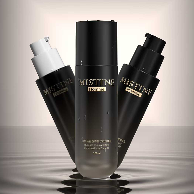 Frosted Gradient Cylindrical Skincare Bottle