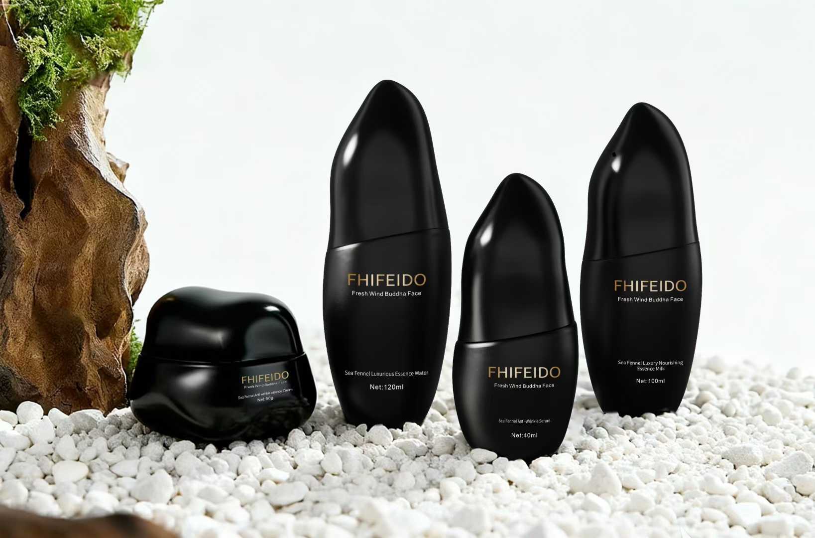 Pebble Shape Skincare Bottle