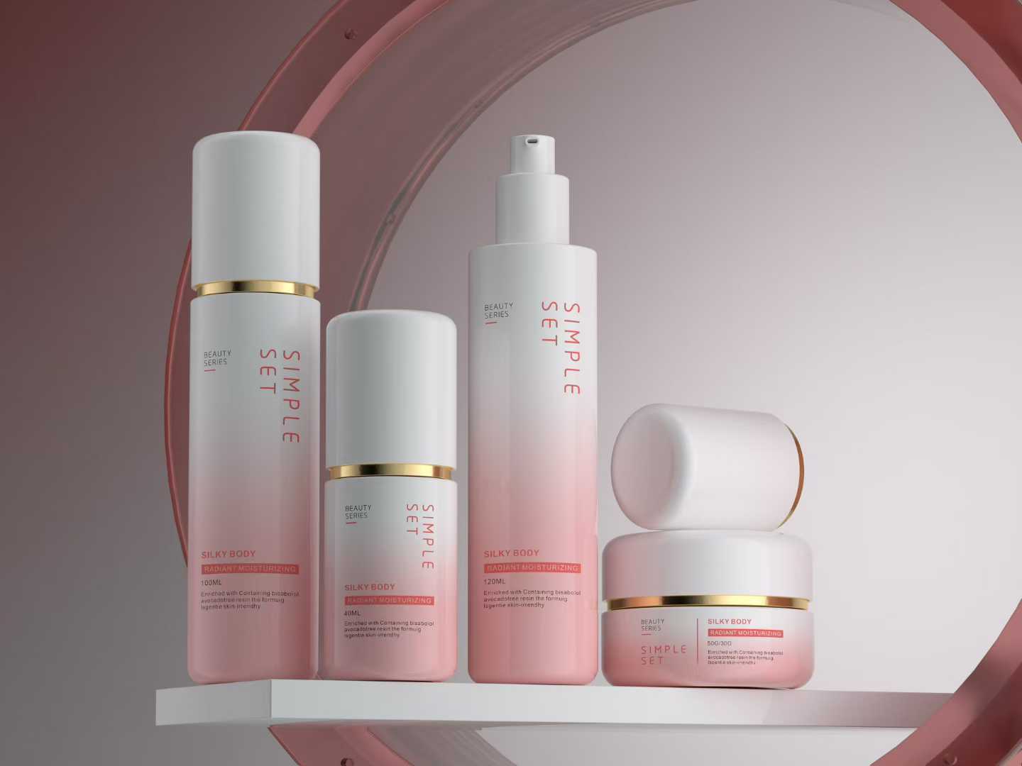 SIMPLE SET Skincare Series Bottle