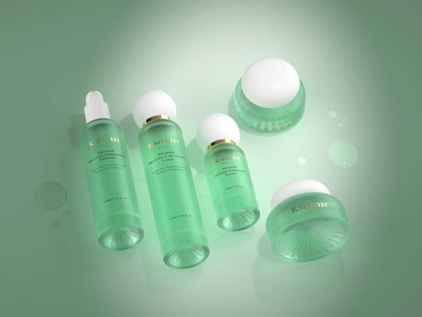 KMSKIN Skincare Series Bottle