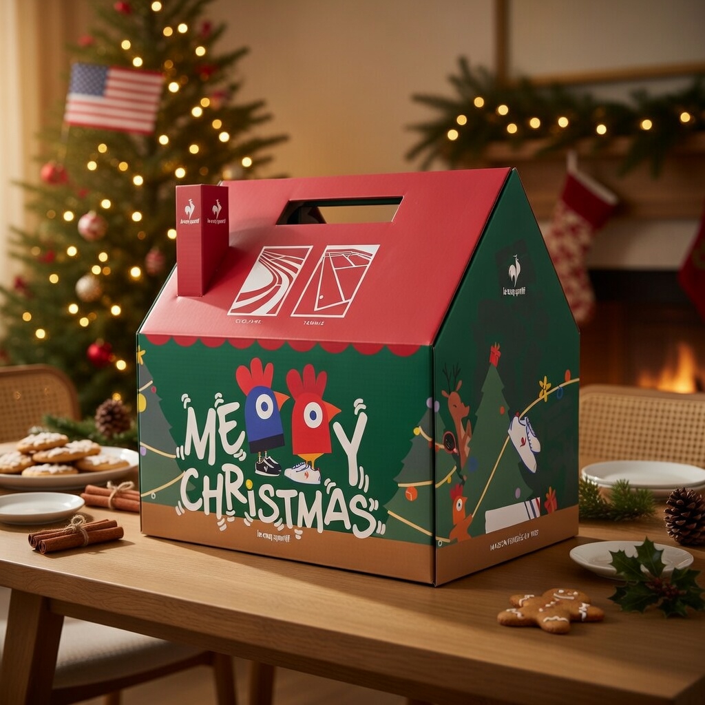 Chimney Style House Christmas Gift Box