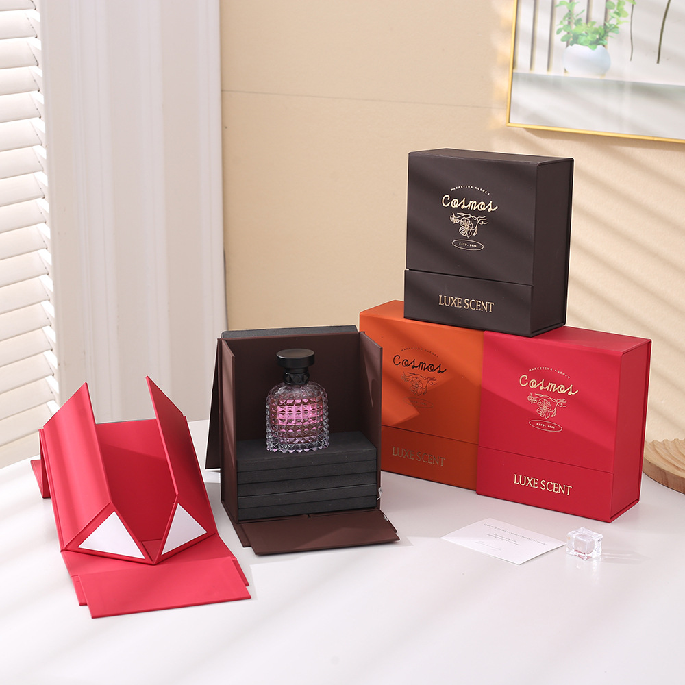 Flip-lid Folding Perfume Packaging Box