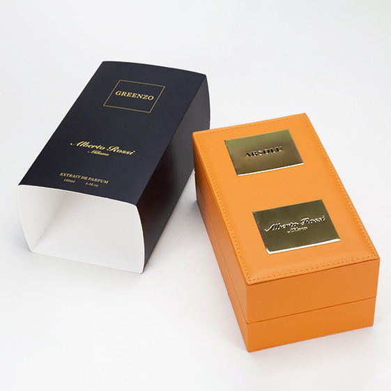 Lift-lid Orange Perfume Packaging Box