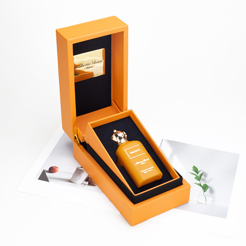 Lift-lid Orange Perfume Packaging Box