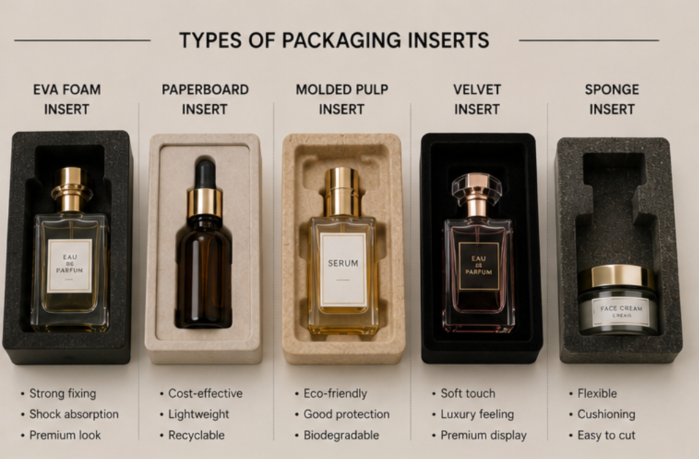 Types of Inserts for Luxury Perfume Packaging Types of Inserts for Luxury Perfume Packaging