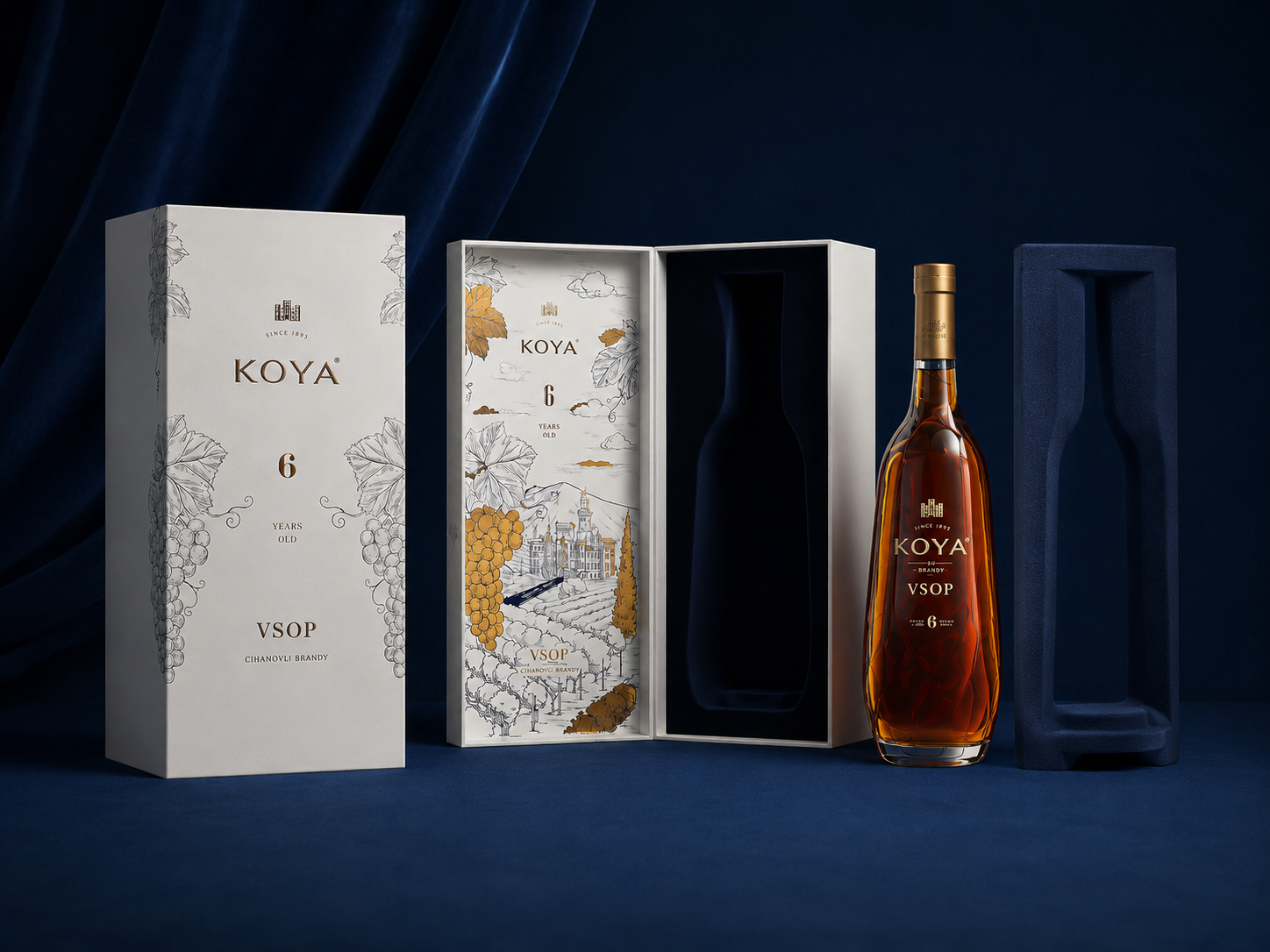 Custom Luxury Brandy Gift Box Packaging Case