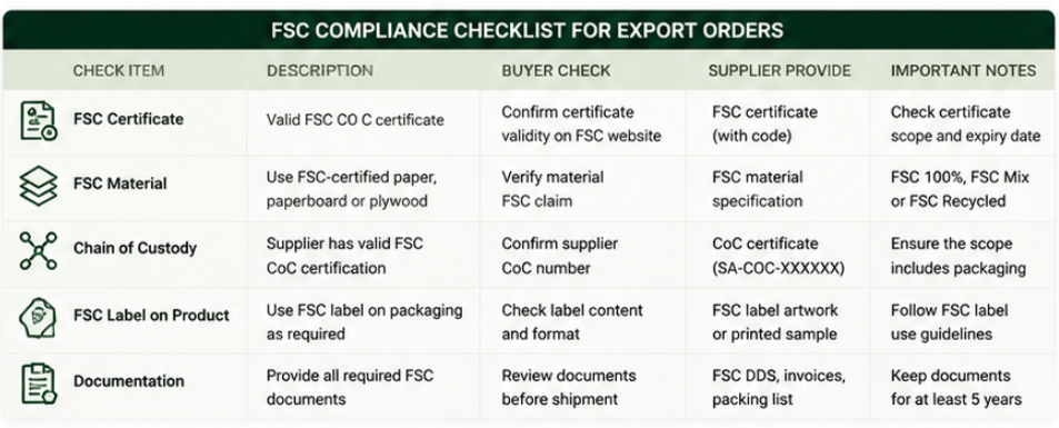 FSC packaging supplier export FSC packaging supplier export