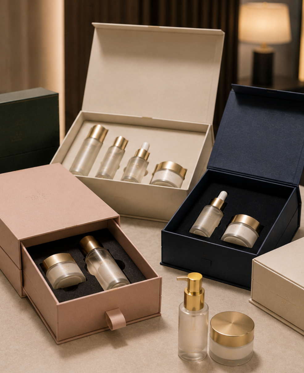 rigid box packaging for cosmetics
