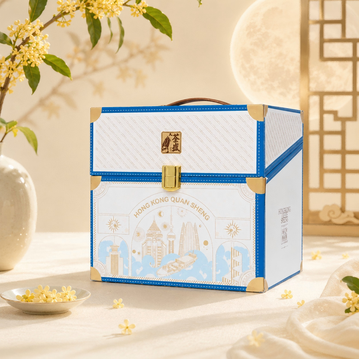 Boîte à gâteaux de lune Quan Sheng de Hong Kong