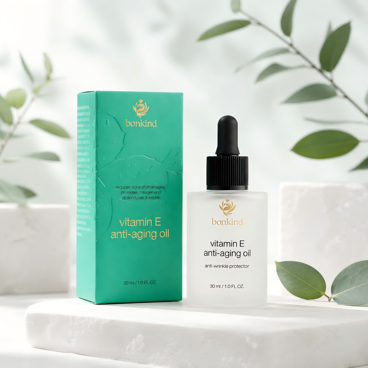 Luxury Natural Botanical Skincare Oil Set – Vitamin E, Vitamin C, Vitamin A & Essential Oil Blend for Face Care & Anti-Aging