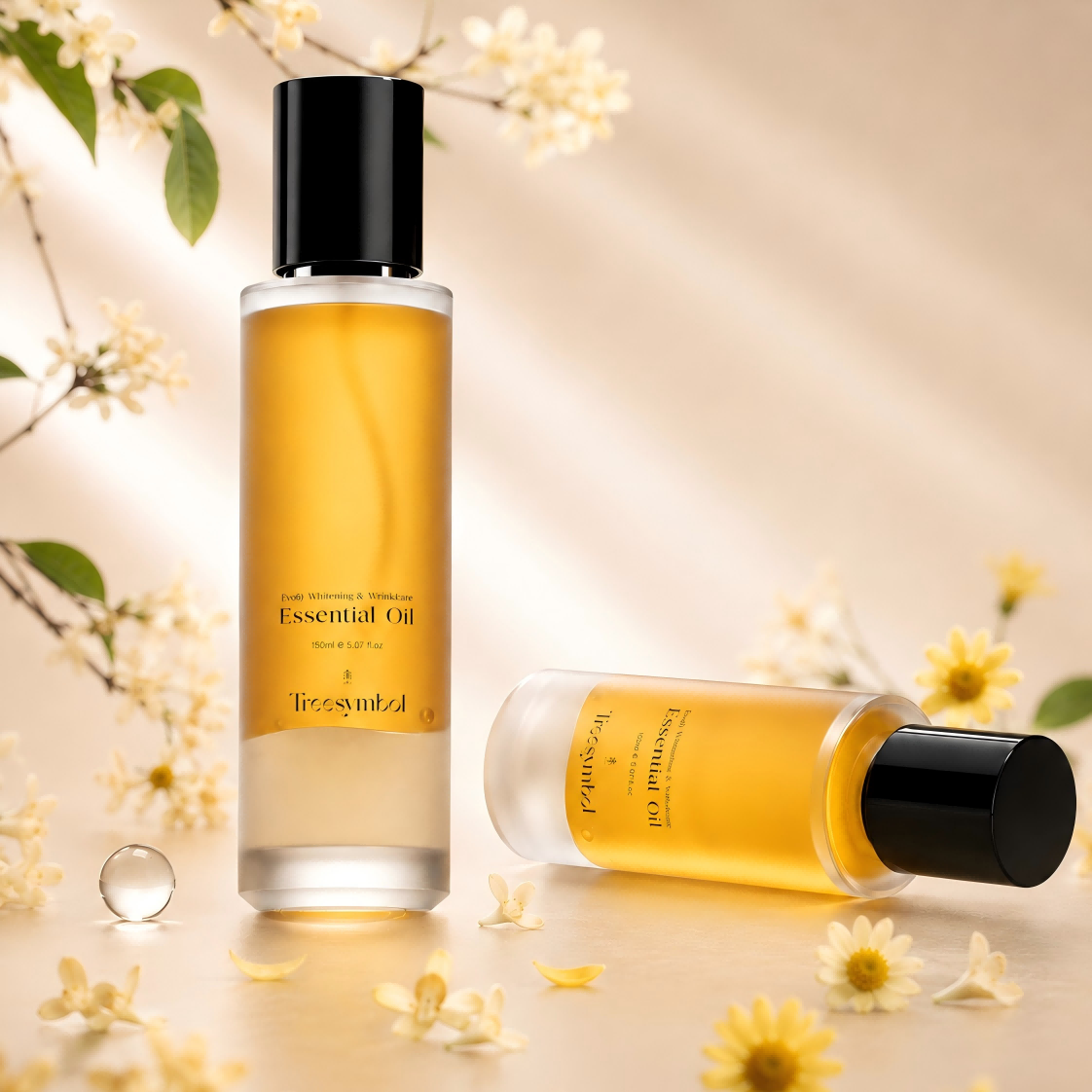 Luxury Golden Essential Oil Bottle
