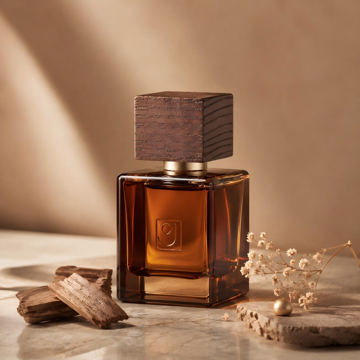 Luxury Wooden Cap Perfume Bottle & Packaging Box Solution
