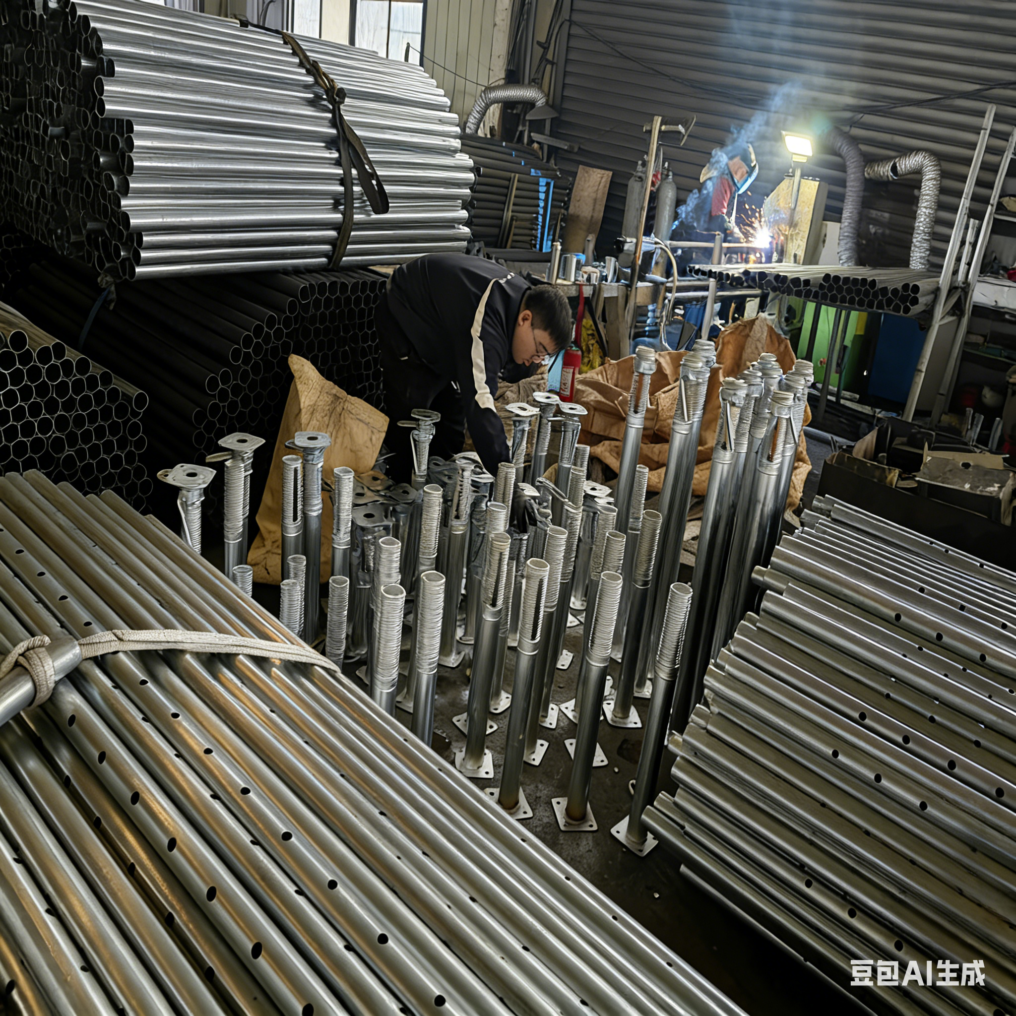 Puntal de acero ajustable | Soporte de encofrado galvanizado de alta resistencia para la construcción