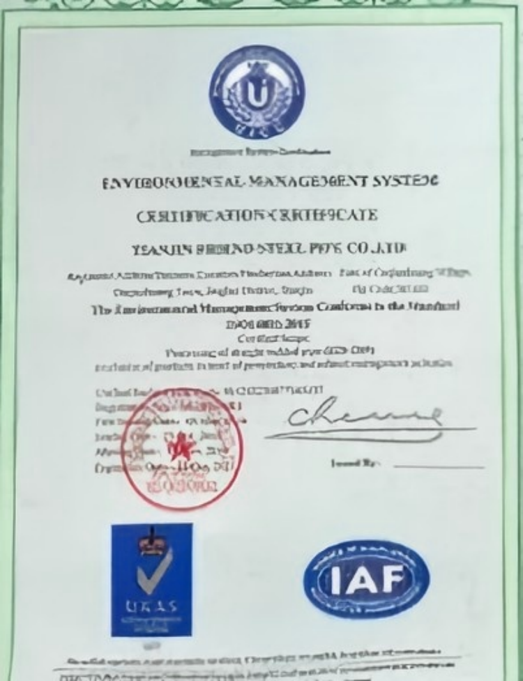 ISO1400 Certified
