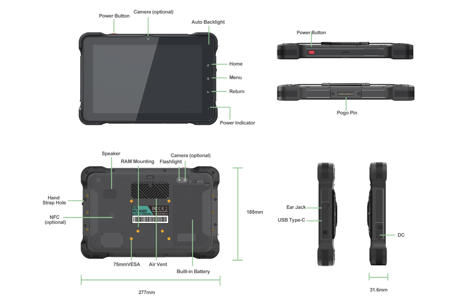 10-inch Rugged Tablet