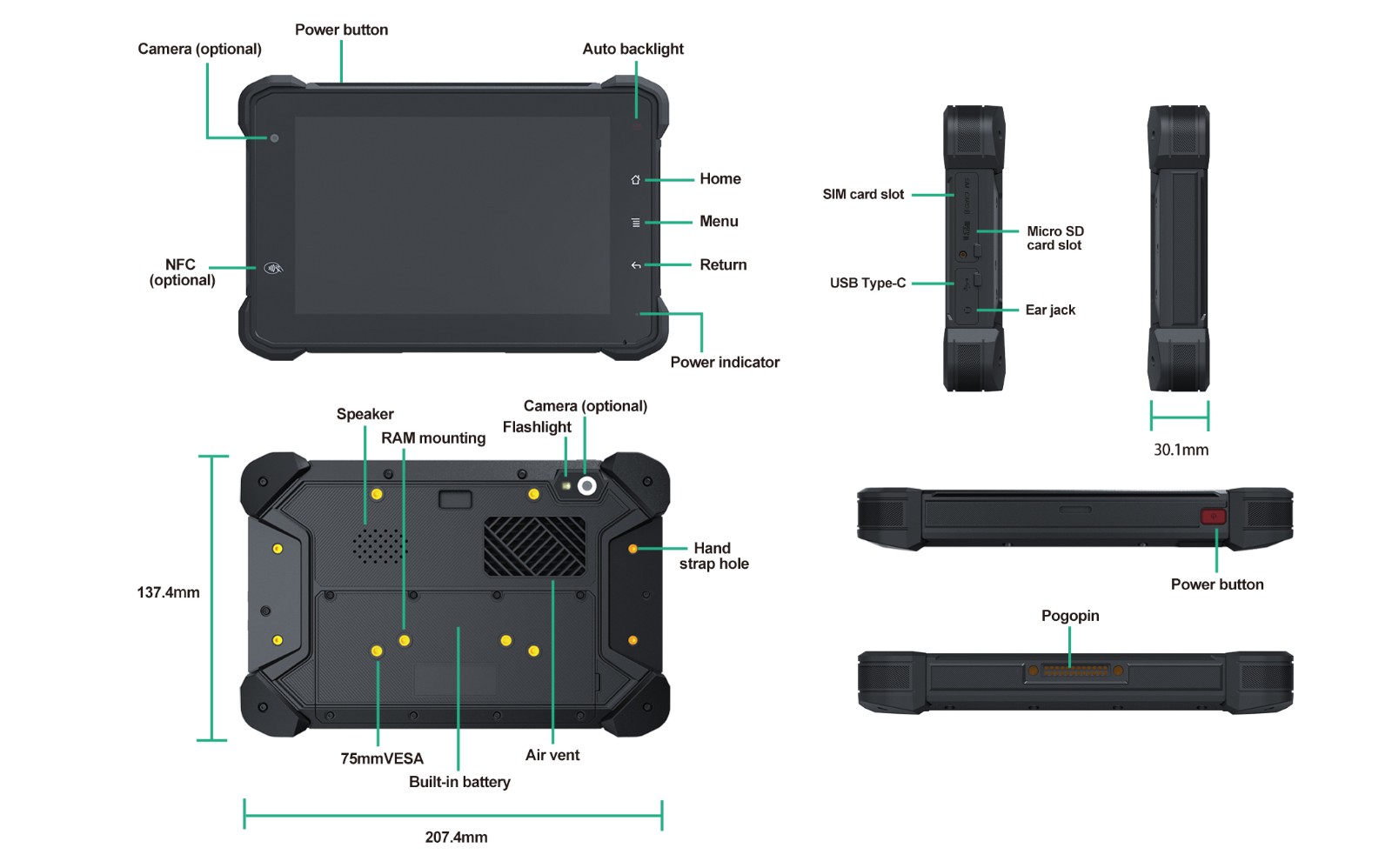 7-inch Rugged Tablet