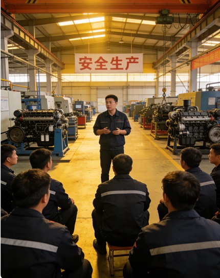 Safety training in production