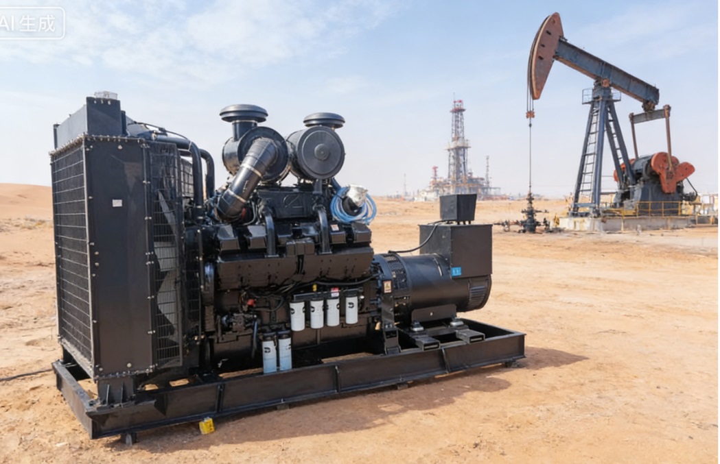 This diesel generator set is applied for power supply in oil field operations in the Middle East.