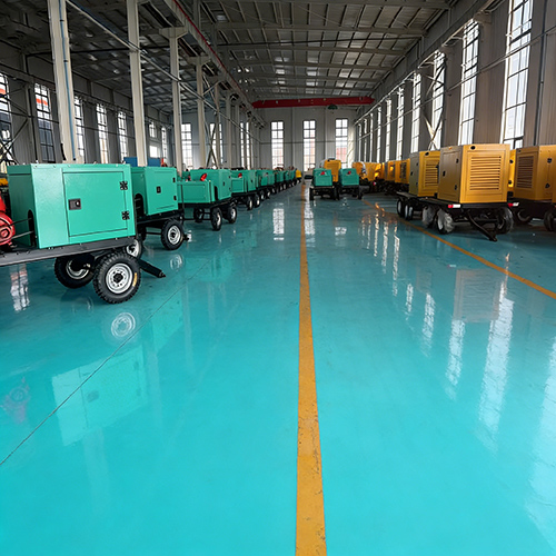 work shop of water pump unit