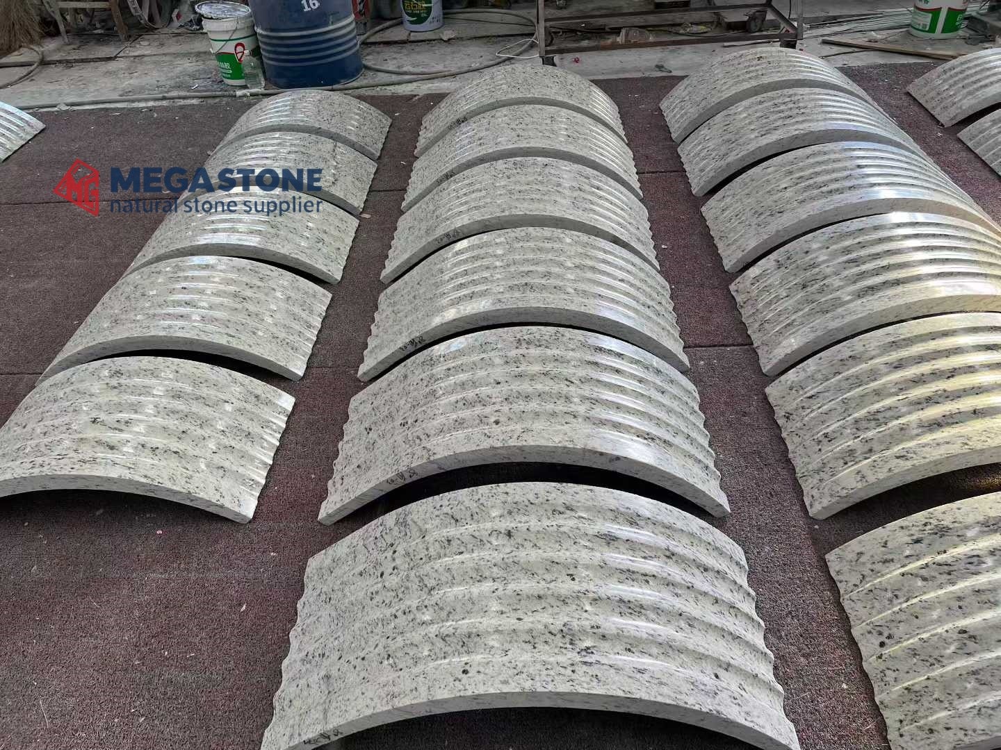 White Ornamental Granite Slab