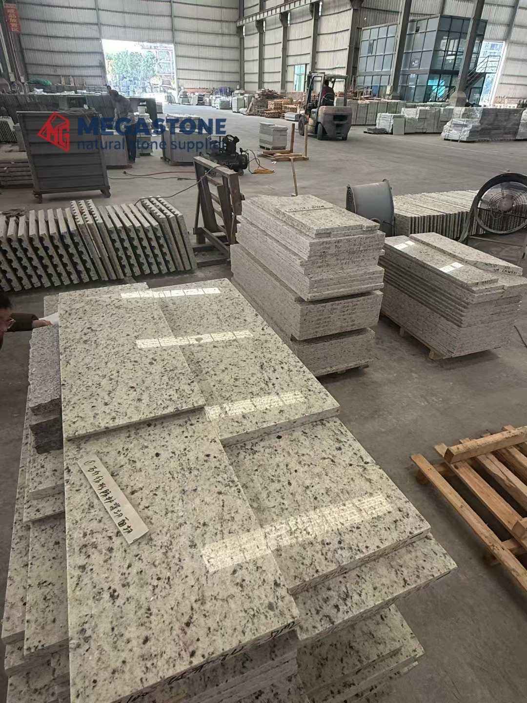 White Ornamental Granite Slab