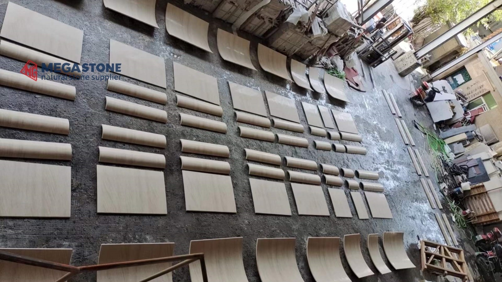 China Moca Cream Limestone slab manufacturers