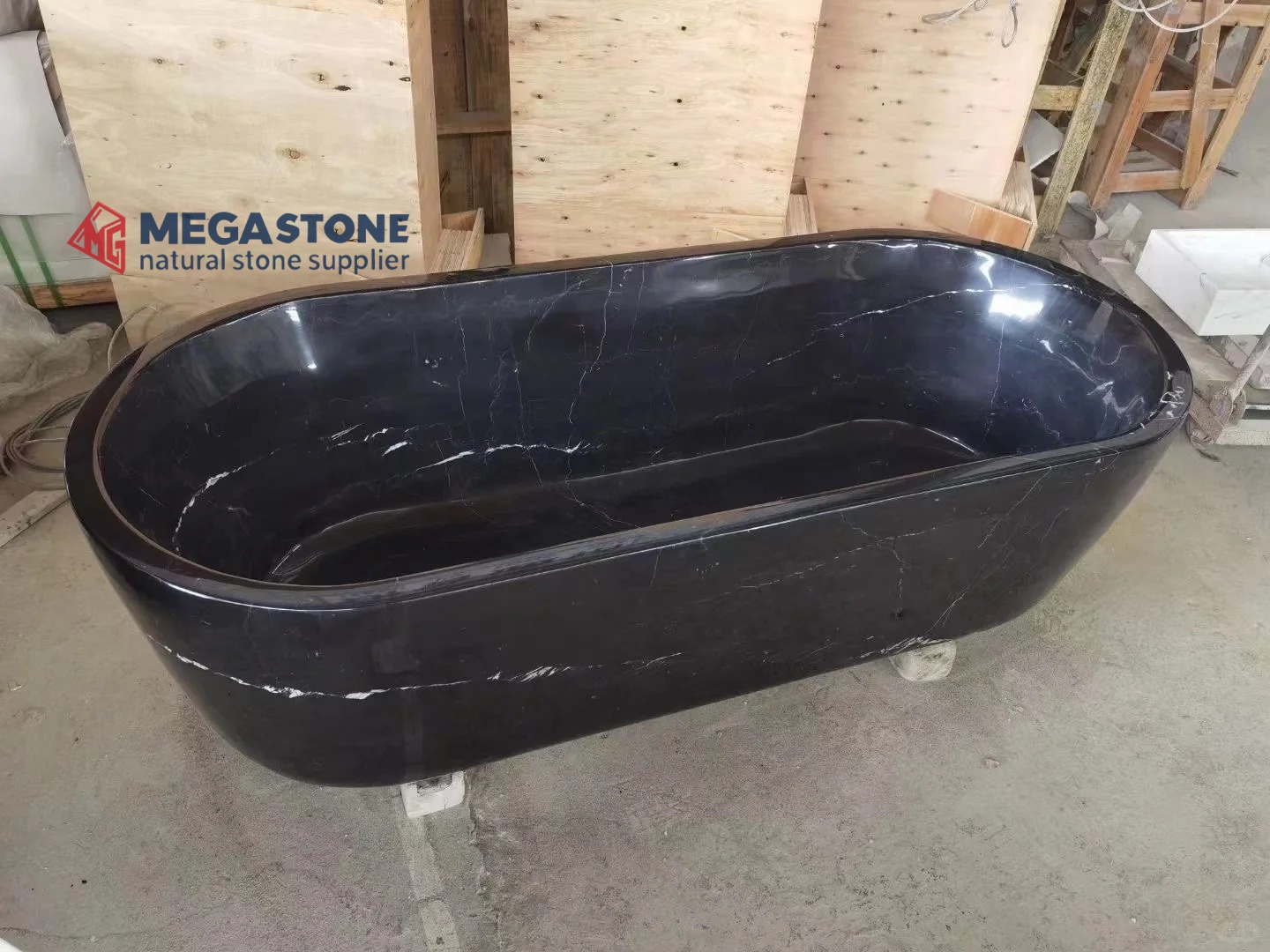 Black Marquina Marble Bathtub