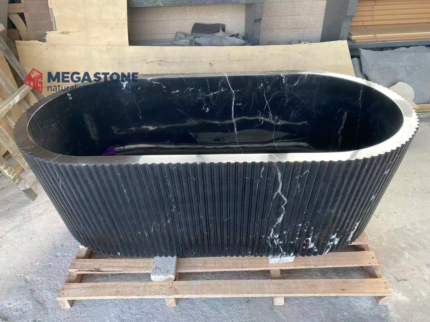 Black Marquina Marble Bathtub