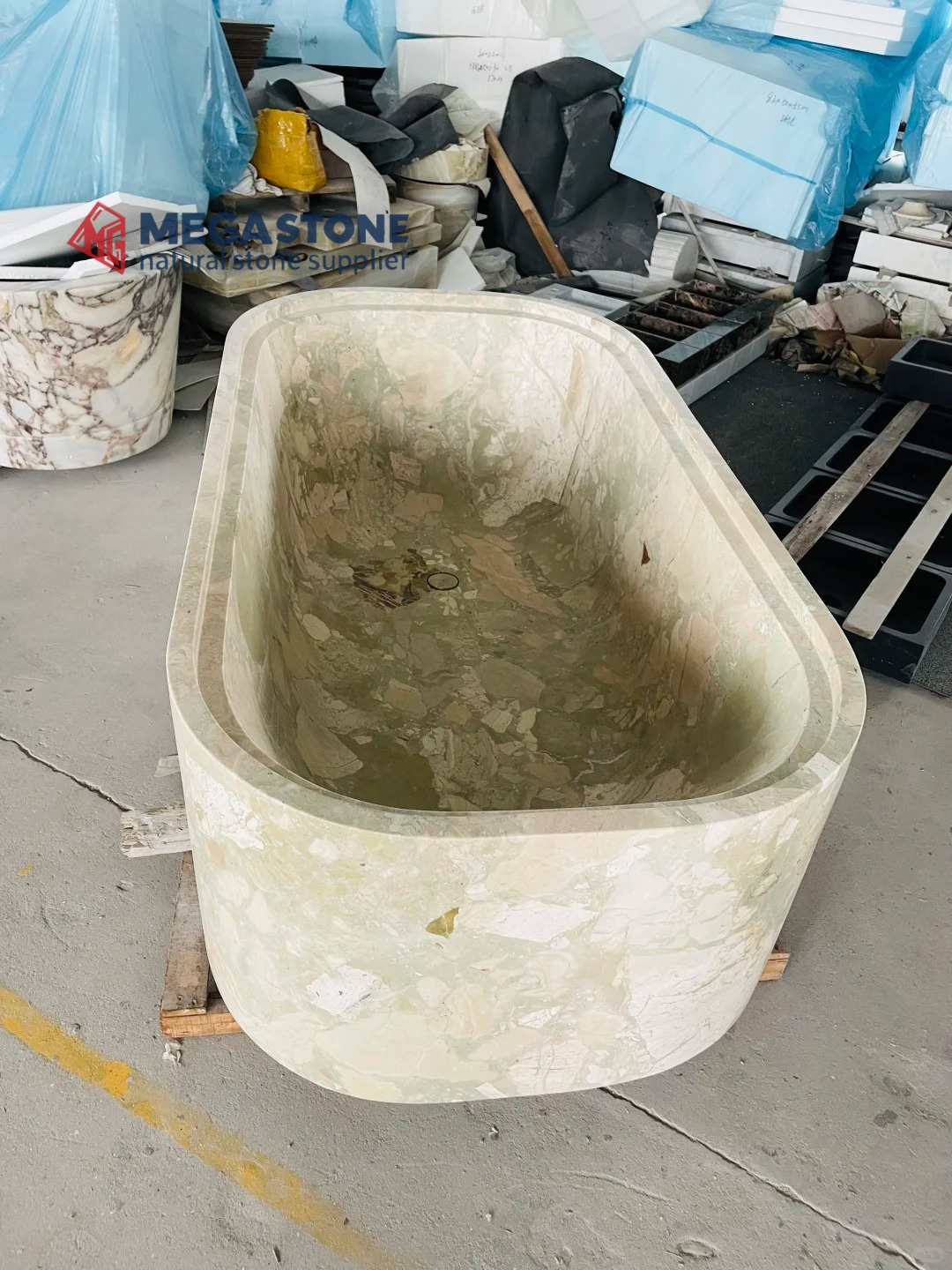 Breccia Botticelli Marble Bathtub