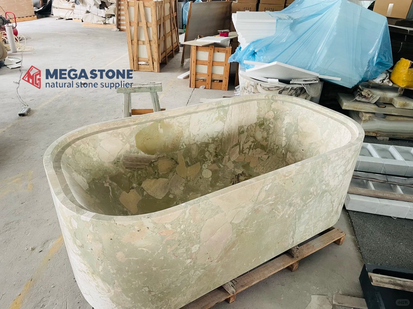 Breccia Botticelli Marble Bathtub