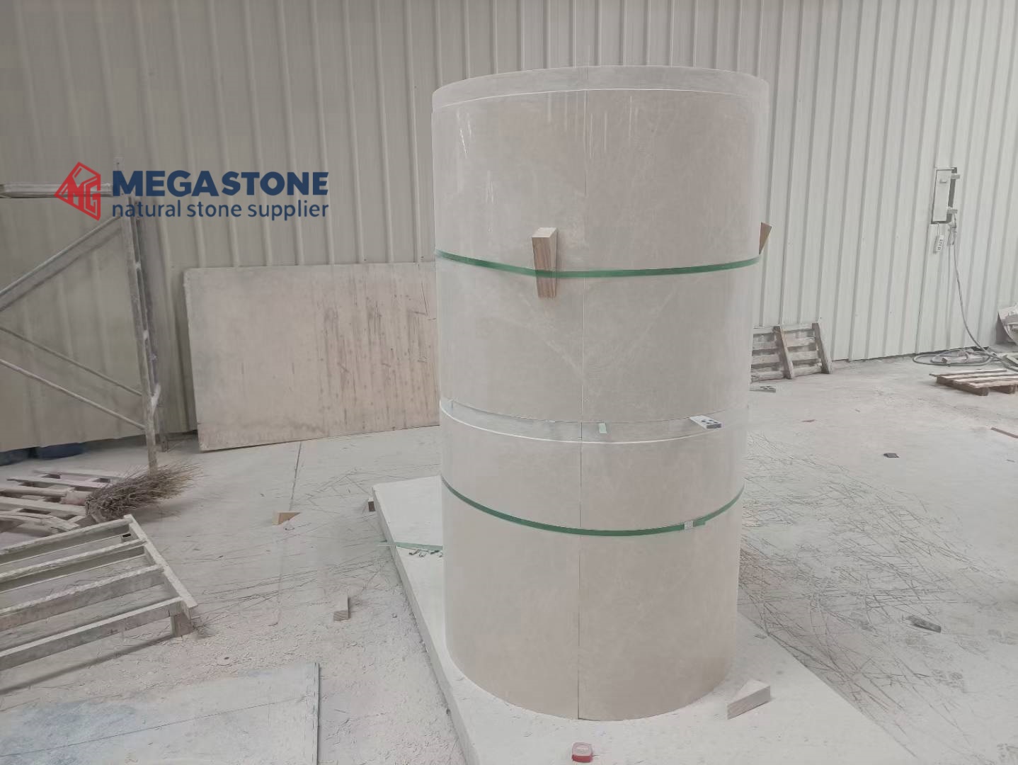 Crema Uno Beige Marble Curved Panel Aran White Marble Curved Wall Panel