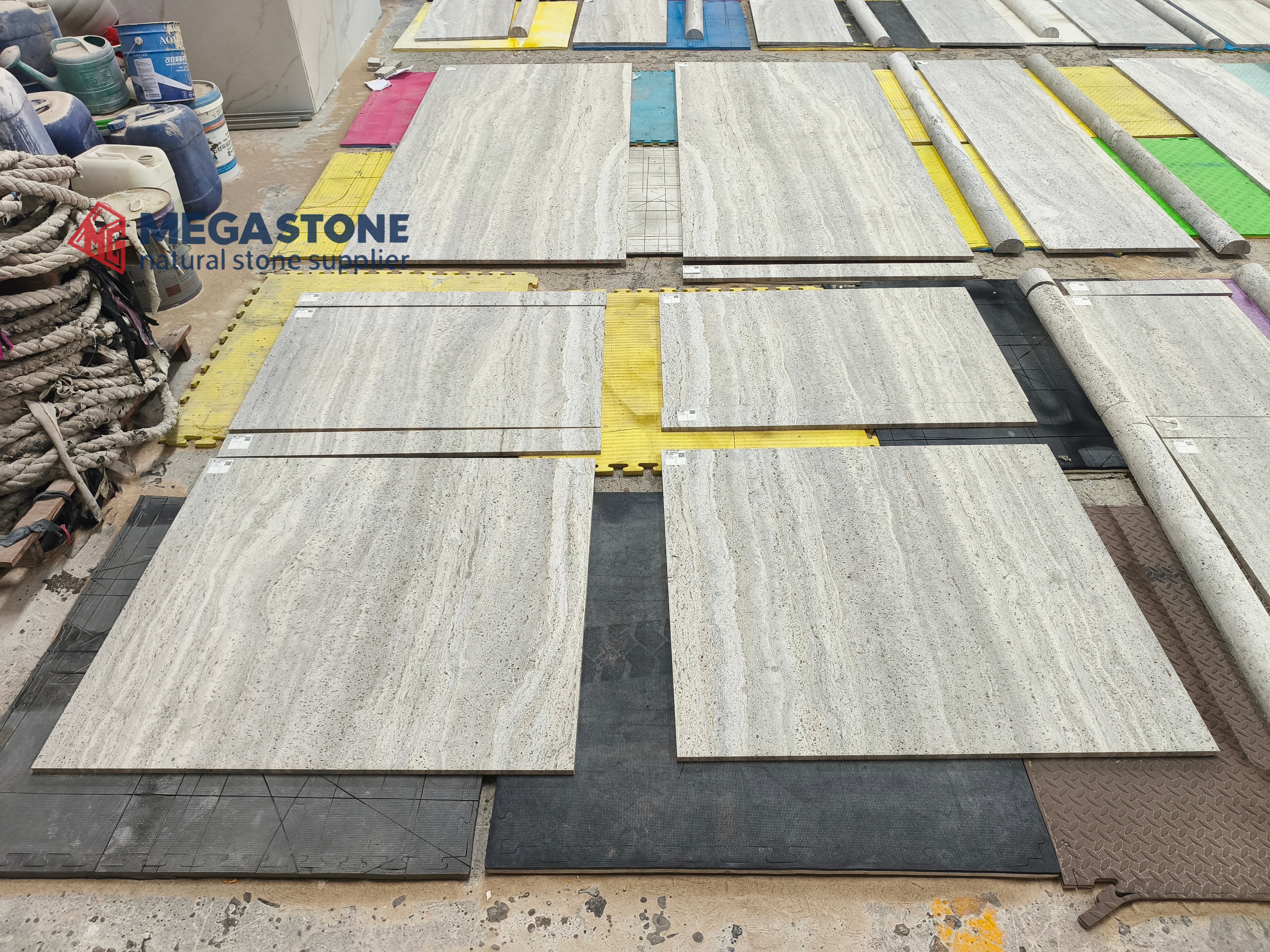 Silver Grey Travertine Cut to Size Tiles for Wall Cladding