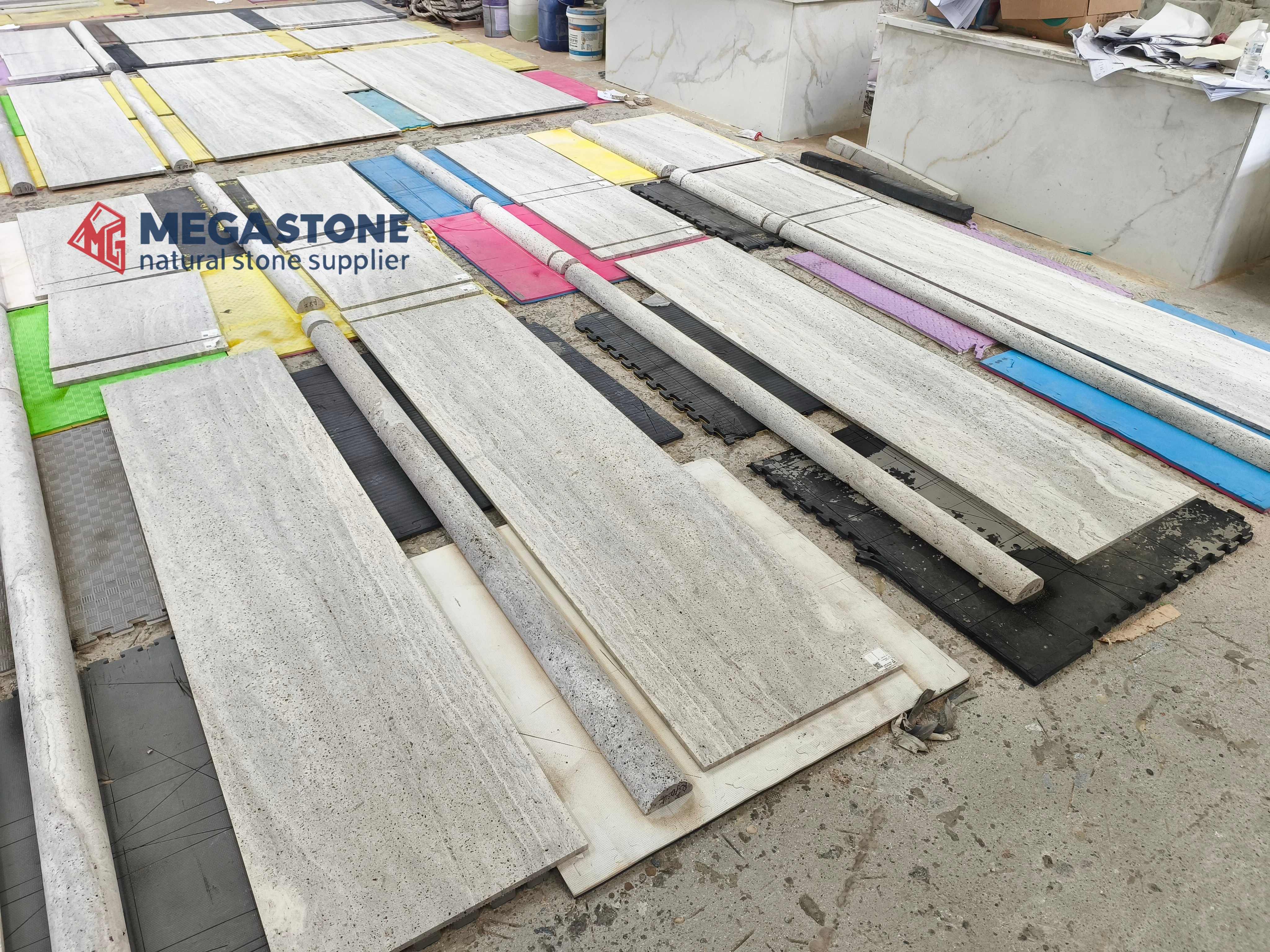 Silver Grey Travertine Cut to Size Tiles for Wall Cladding