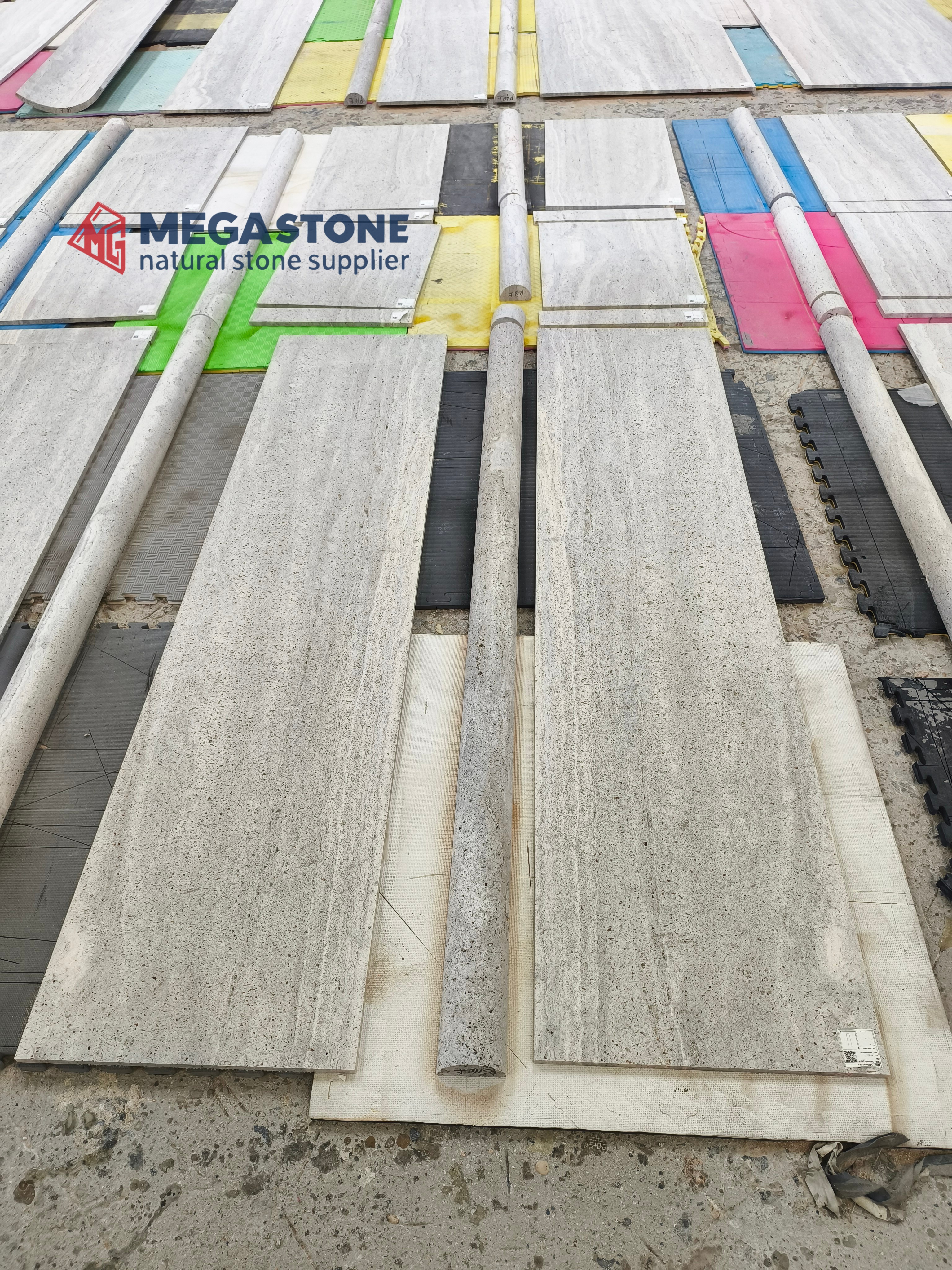 Silver Grey Travertine Cut to Size Tiles for Wall Cladding