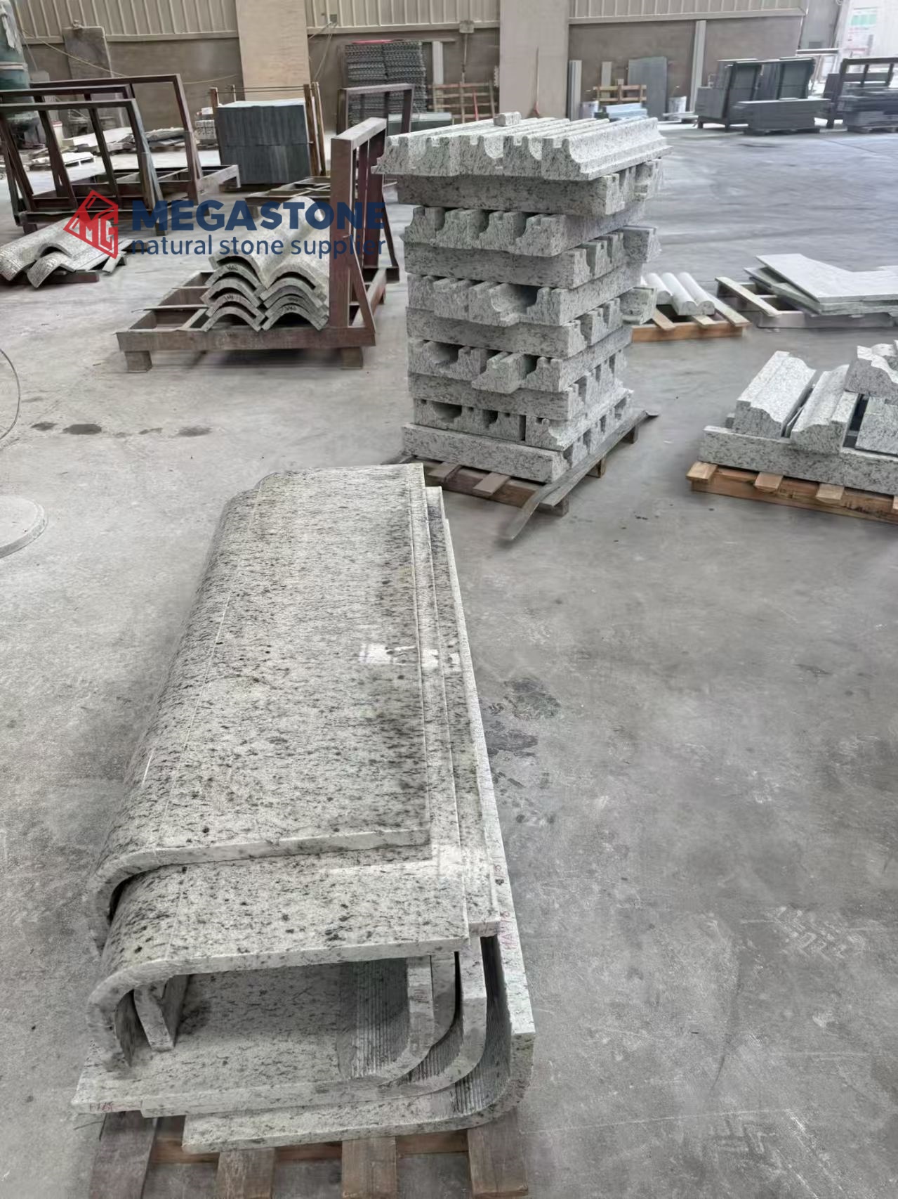 Premium Custom Cornices and Mouldings in White Ornamental Granite
