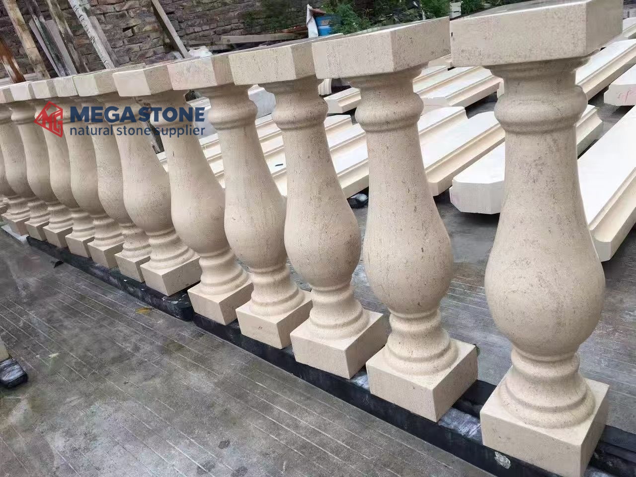 Moca Cream Limestone Balusters Manufacturer
