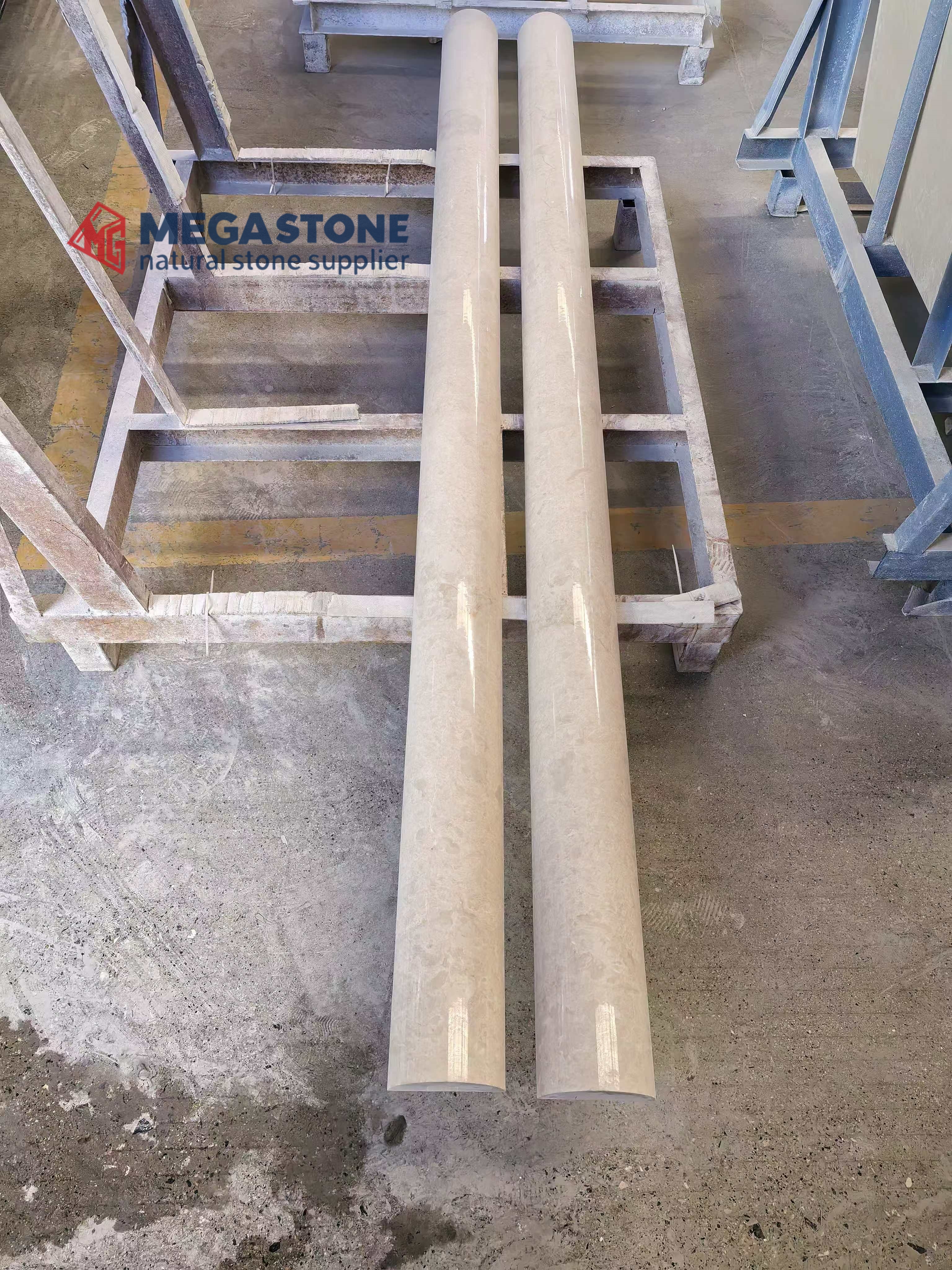 Altman Beige Marble Solid Column Pillar