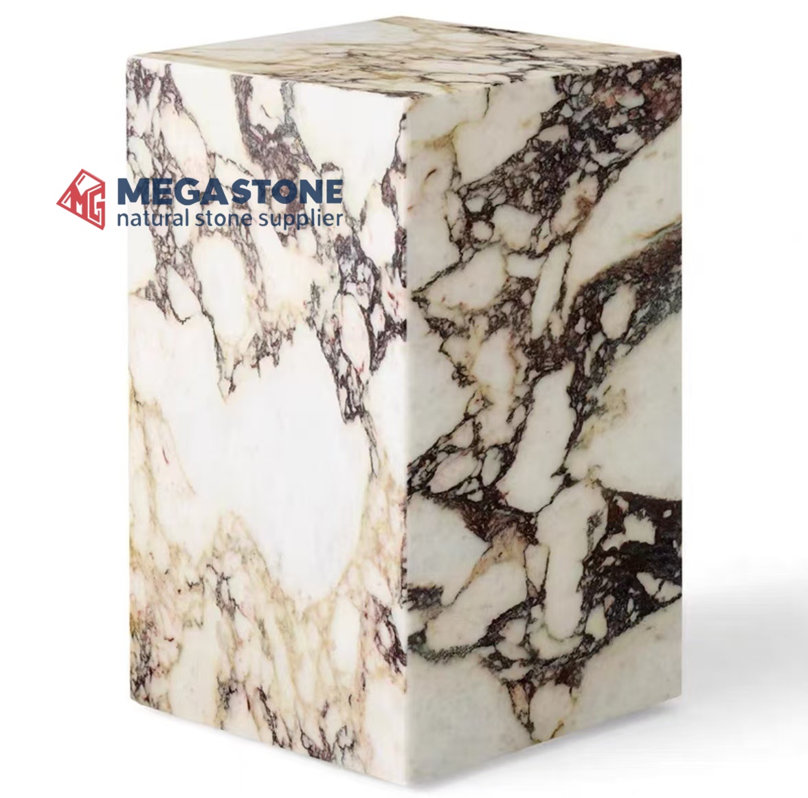 Free Stand Calacatta Viola Marble Display Table